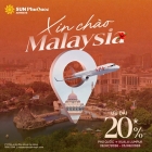 Ưu Đãi Đến 20% Giá Vé Máy Bay Đi Malaysia Cùng Sun PhuQuoc Airways