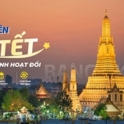 Tết 2027 đi Bangkok: Đặt vé sớm, linh hoạt đổi ngày bay