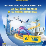 Vietravel Airlines mở đường bay thẳng TP.HCM đi Hải Phòng và Thanh Hóa chỉ từ 49.000 đồng